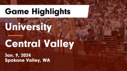University  vs Central Valley  Game Highlights - Jan. 9, 2024