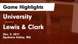 University  vs Lewis & Clark  Game Highlights - Dec. 5, 2017