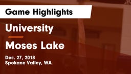 University  vs Moses Lake  Game Highlights - Dec. 27, 2018