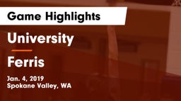 University  vs Ferris  Game Highlights - Jan. 4, 2019