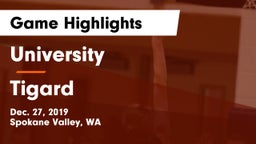 University  vs Tigard  Game Highlights - Dec. 27, 2019