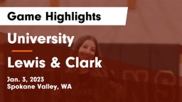 University  vs Lewis & Clark  Game Highlights - Jan. 3, 2023