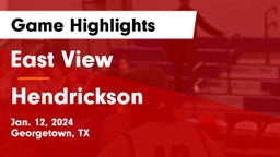 East View  vs Hendrickson  Game Highlights - Jan. 12, 2024