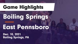 Boiling Springs  vs East Pennsboro  Game Highlights - Dec. 10, 2021