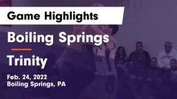Boiling Springs  vs Trinity  Game Highlights - Feb. 24, 2022