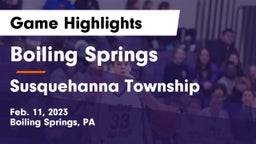 Boiling Springs  vs Susquehanna Township  Game Highlights - Feb. 11, 2023