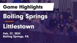 Boiling Springs  vs Littlestown  Game Highlights - Feb. 27, 2024