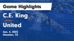 C.E. King  vs United  Game Highlights - Jan. 4, 2023