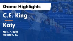 C.E. King  vs Katy  Game Highlights - Nov. 7, 2023
