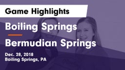 Boiling Springs  vs Bermudian Springs Game Highlights - Dec. 28, 2018