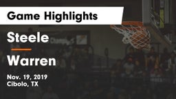 Steele  vs Warren  Game Highlights - Nov. 19, 2019