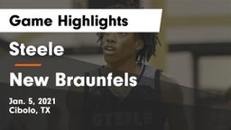 Steele  vs New Braunfels Game Highlights - Jan. 5, 2021