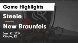 Steele  vs New Braunfels  Game Highlights - Jan. 12, 2024