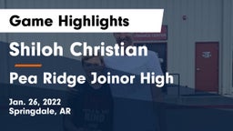Shiloh Christian  vs Pea Ridge Joinor High  Game Highlights - Jan. 26, 2022