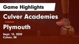 Culver Academies vs Plymouth  Game Highlights - Sept. 15, 2020