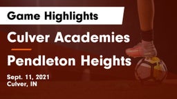 Culver Academies vs Pendleton Heights  Game Highlights - Sept. 11, 2021