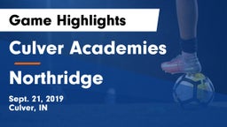 Culver Academies vs Northridge  Game Highlights - Sept. 21, 2019
