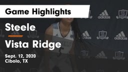 Steele  vs Vista Ridge  Game Highlights - Sept. 12, 2020