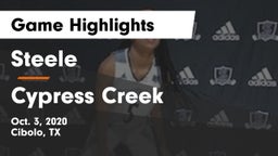 Steele  vs Cypress Creek  Game Highlights - Oct. 3, 2020