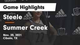 Steele  vs Summer Creek  Game Highlights - Nov. 20, 2021