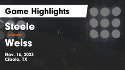 Steele  vs Weiss  Game Highlights - Nov. 16, 2023