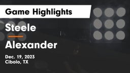 Steele  vs Alexander  Game Highlights - Dec. 19, 2023