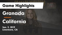 Granada  vs California Game Highlights - Jan. 2, 2019