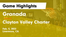 Granada  vs Clayton Valley Charter  Game Highlights - Feb. 5, 2022