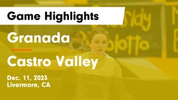 Granada  vs Castro Valley  Game Highlights - Dec. 11, 2023