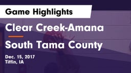 Clear Creek-Amana vs South Tama County  Game Highlights - Dec. 15, 2017