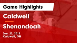 Caldwell  vs Shenandoah  Game Highlights - Jan. 22, 2018