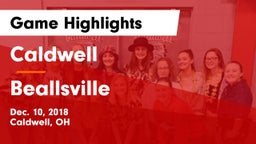 Caldwell  vs Beallsville  Game Highlights - Dec. 10, 2018