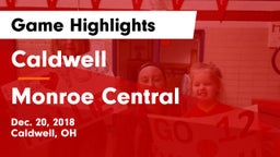 Caldwell  vs Monroe Central Game Highlights - Dec. 20, 2018