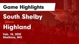 South Shelby  vs Highland  Game Highlights - Feb. 18, 2020