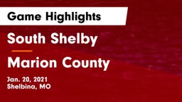 South Shelby  vs Marion County  Game Highlights - Jan. 20, 2021