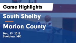South Shelby  vs Marion County  Game Highlights - Dec. 13, 2018