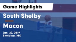 South Shelby  vs Macon  Game Highlights - Jan. 22, 2019