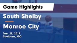 South Shelby  vs Monroe City  Game Highlights - Jan. 29, 2019