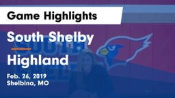 South Shelby  vs Highland  Game Highlights - Feb. 26, 2019