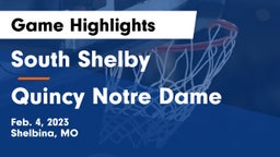 South Shelby  vs Quincy Notre Dame Game Highlights - Feb. 4, 2023