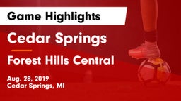 Cedar Springs  vs Forest Hills Central  Game Highlights - Aug. 28, 2019