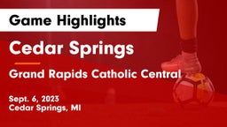 Cedar Springs  vs Grand Rapids Catholic Central Game Highlights - Sept. 6, 2023