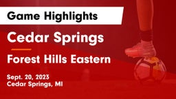 Cedar Springs  vs Forest Hills Eastern  Game Highlights - Sept. 20, 2023