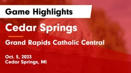 Cedar Springs  vs Grand Rapids Catholic Central Game Highlights - Oct. 5, 2023