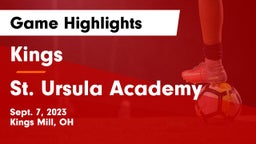 Kings  vs St. Ursula Academy  Game Highlights - Sept. 7, 2023