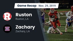 Recap: Ruston  vs. Zachary  2019