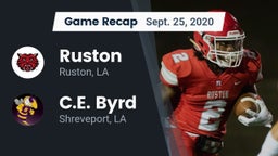 Recap: Ruston  vs. C.E. Byrd  2020
