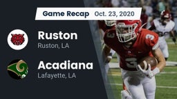 Recap: Ruston  vs. Acadiana  2020