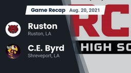 Recap: Ruston  vs. C.E. Byrd  2021