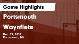 Portsmouth  vs Waynflete  Game Highlights - Dec. 29, 2018